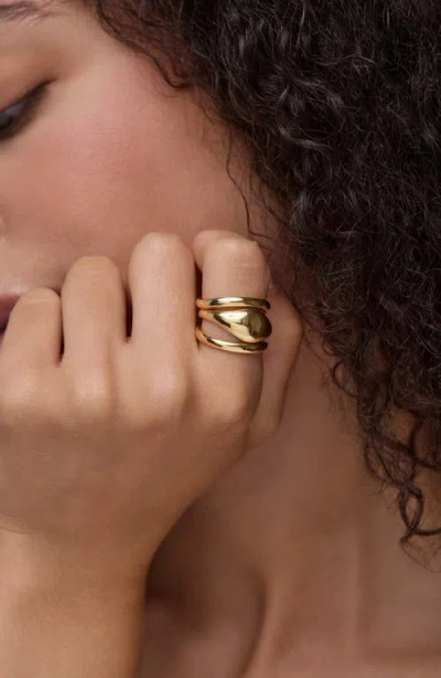 Bony Levy Set Of 3 14k Gold Stacking Rings In Gold