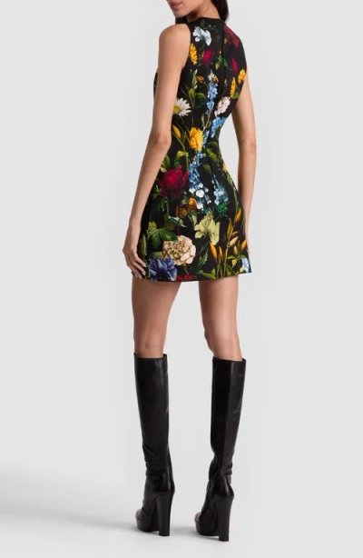 Alice And Olivia Wynell A-line Mini Dress Social Hour Black