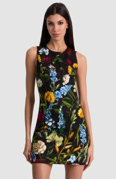 Alice And Olivia Wynell A-line Mini Dress Social Hour Black