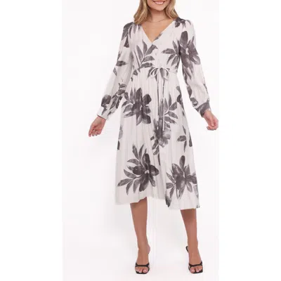 Petal And Pup Petal & Pup Grainne Floral Print Long Sleeve Midi Dress In Multi
