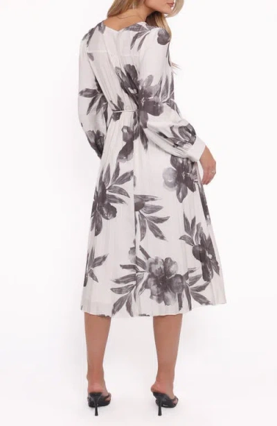 Petal And Pup Petal & Pup Grainne Floral Print Long Sleeve Midi Dress In Multi