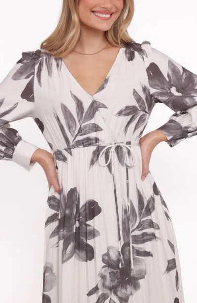 Petal And Pup Petal & Pup Grainne Floral Print Long Sleeve Midi Dress In Multi