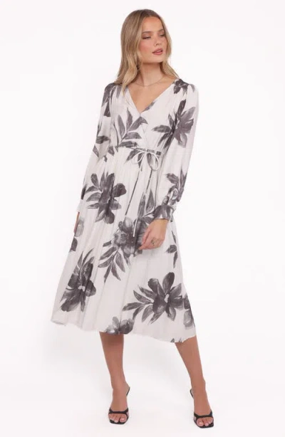 Petal And Pup Petal & Pup Grainne Floral Print Long Sleeve Midi Dress In Multi