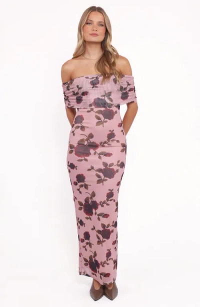 Petal And Pup Petal & Pup Indya Off The Shoulder Maxi Dress In Multi