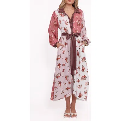 Petal And Pup Petal & Pup Maiden Long Sleeve Shirtdress In Multi