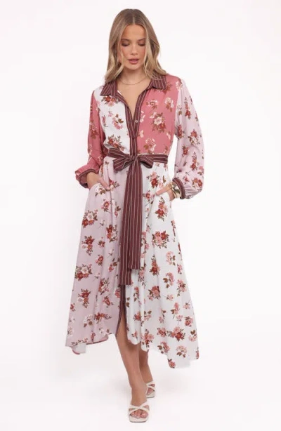 Petal And Pup Petal & Pup Maiden Long Sleeve Shirtdress In Multi