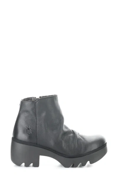 Fly London Tulp Lug Sole Platform Bootie In Gray
