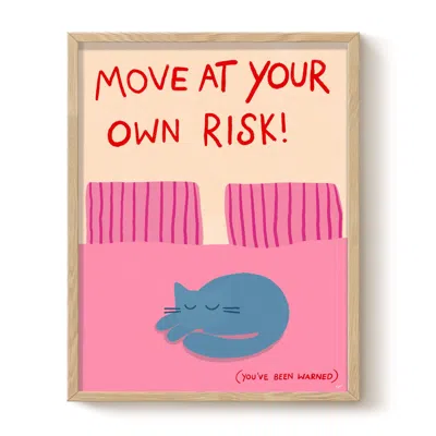 The Paper Tail At Your Own Risk - Cat Art Print - Medium