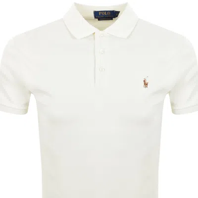 Ralph Lauren Cotton Polo Shirt With Short Sleeves And Collar In White