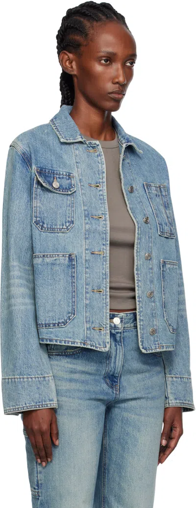 Open Yy Non-stretch Denim Jacket In Blue