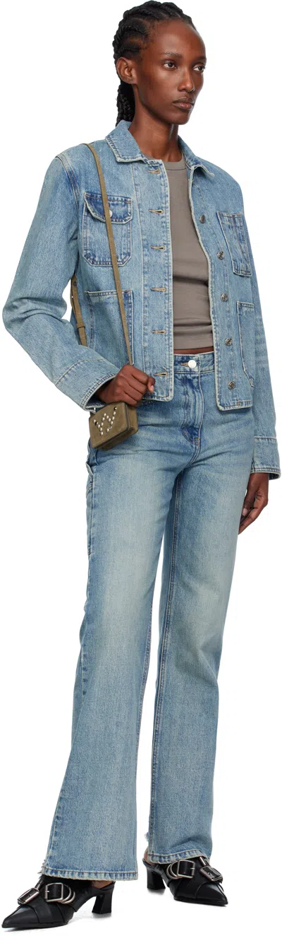 Open Yy Non-stretch Denim Jacket In Blue