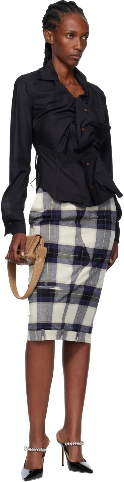 Vivienne Westwood Long Sleeve Collared Top With Cuffed Sleeves In Black