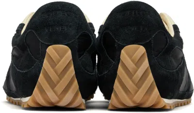 Bottega Veneta Orbit Leather-trimmed Suede And Shell Sneakers In Black