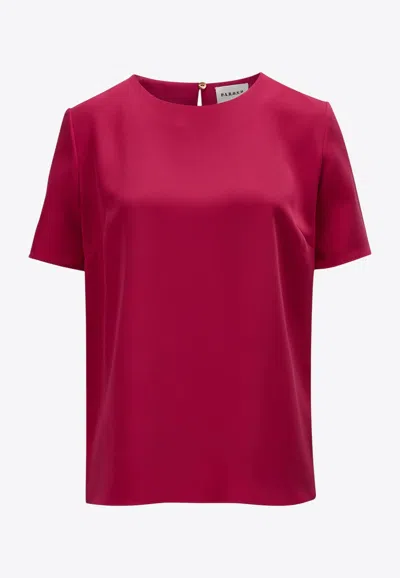 P.a.r.o.s.h Blouse High-low Hem Keyhole Detail In Red