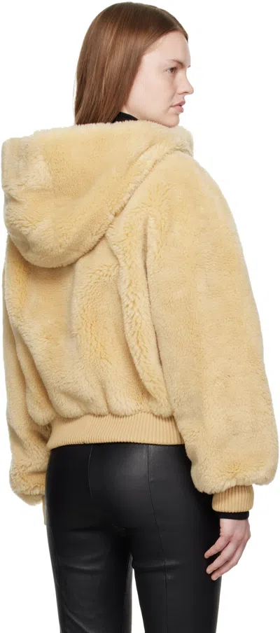 R2w Beige Fatima Wool Teddy Jacket In Sand