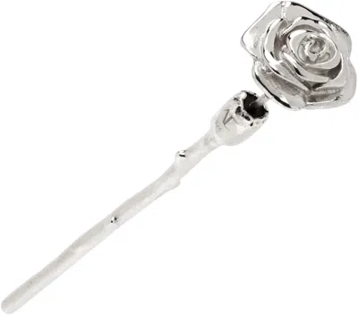Alan Crocetti Rose Single Earring In Silver