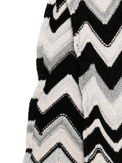 Missoni Chevron-pattern Scarf In White