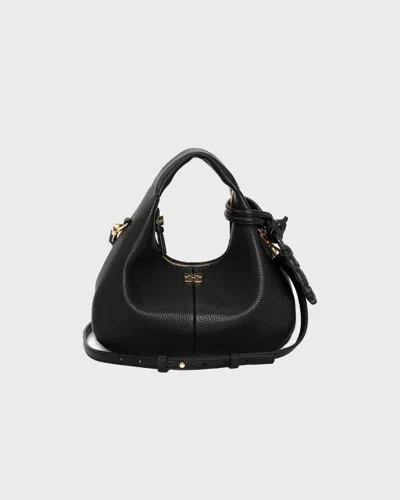Ganni Bag Hobo Mini Grained In Black