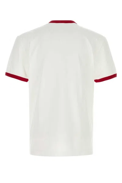 Dolce & Gabbana Graphic Print Crew Neck T-shirt With Contrast Trim In White