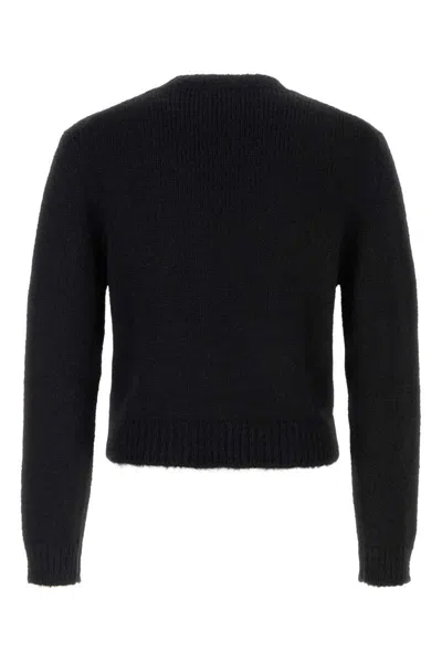 Jil Sander Midweight Alpaca Wool Sweater In Black