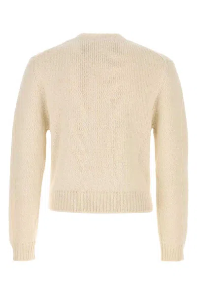 Jil Sander Ribbed Hem And Cuff Alpaca Blend Sweater In Brown