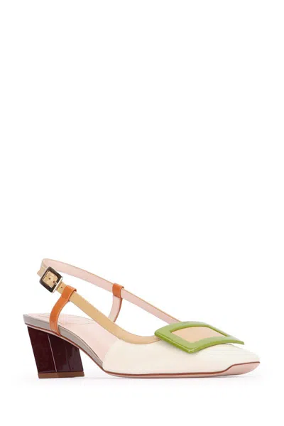 Roger Vivier Chic Block Heel Slingback Pump In Multi