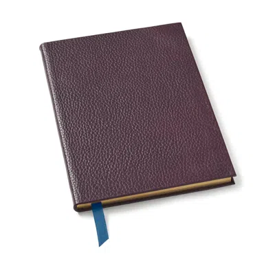 Aspinal Of London A5 Leather Bound Notebook In Brown