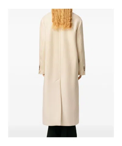 Ami Alexandre Mattiussi Ami Paris Women Long Double-breasted Coat In Neutral
