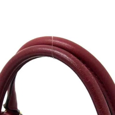 Pre-owned Cartier Bordeaux Leather Handbag Shoulder Bag Tote Bag ()