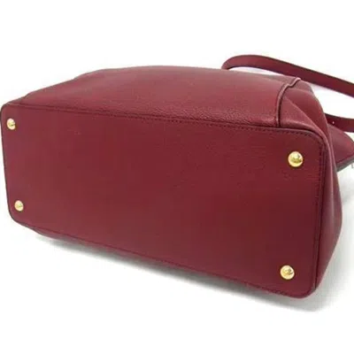 Pre-owned Cartier Bordeaux Leather Handbag Shoulder Bag Tote Bag ()