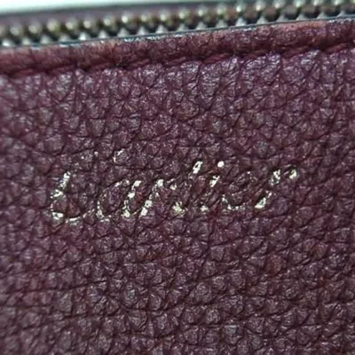 Pre-owned Cartier Bordeaux Leather Handbag Shoulder Bag Tote Bag ()