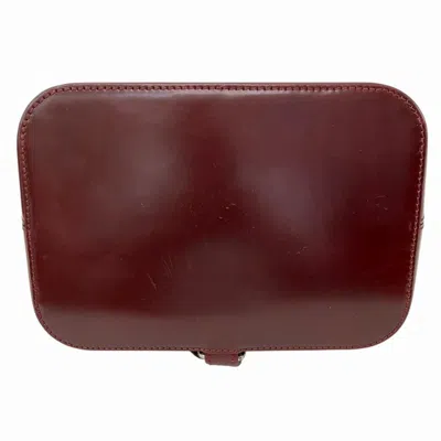 Pre-owned Cartier Panthère Bordeaux Leather Shoulder Bag ()