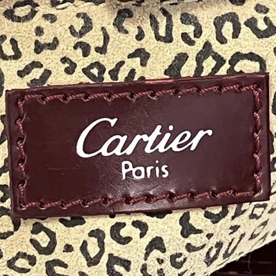 Pre-owned Cartier Panthère Bordeaux Leather Shoulder Bag ()