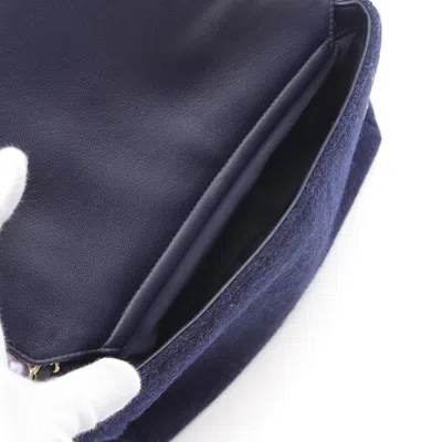 Pre-owned Chanel Multi-color Navy Tweed Leather Shoulder Bag ()