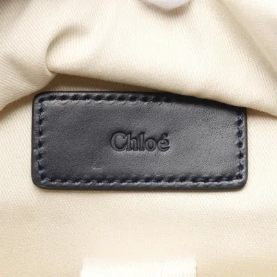 Pre-owned Chloé Beige Navy Canvas Leather Backpack ()