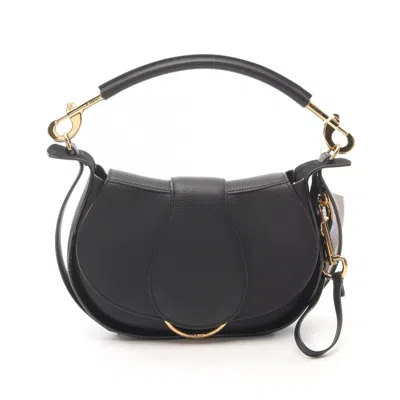 Chloé Black Leather Shoulder Bag