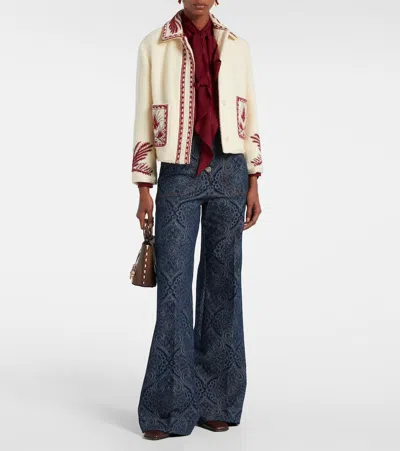 Etro Bouclé-effect Tweed Jacket In Neutral