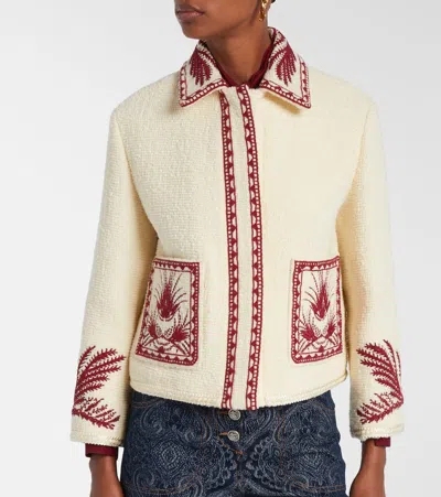 Etro Bouclé-effect Tweed Jacket In Neutral