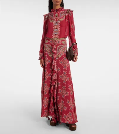 印花厚绉纱女式上衣