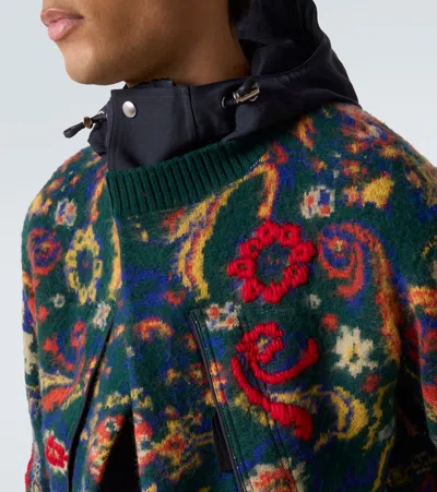 花卉羊毛提花夹克