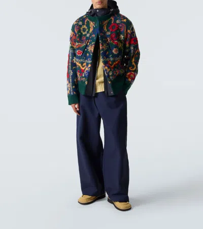 花卉羊毛提花夹克