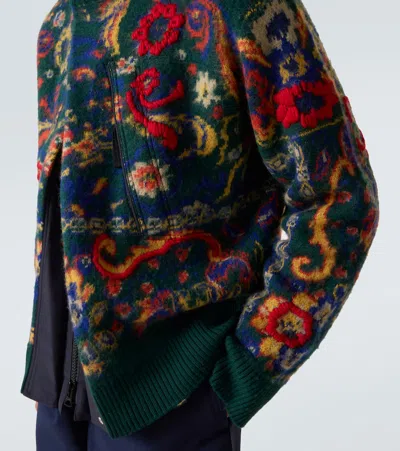 花卉羊毛提花夹克