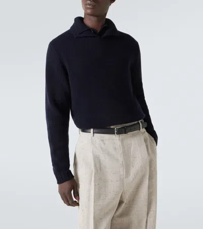 羊毛与羊绒POLO衫式毛衣