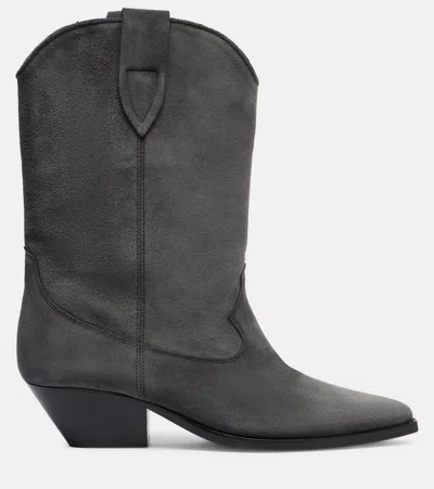 Isabel Marant Duerto Pointed Toe Cowboy Boots In Gray