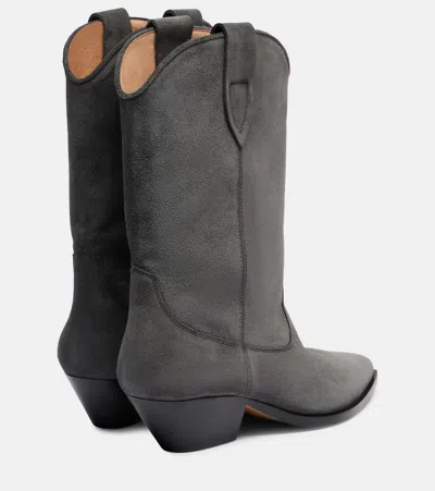 Isabel Marant Duerto Pointed Toe Cowboy Boots In Gray