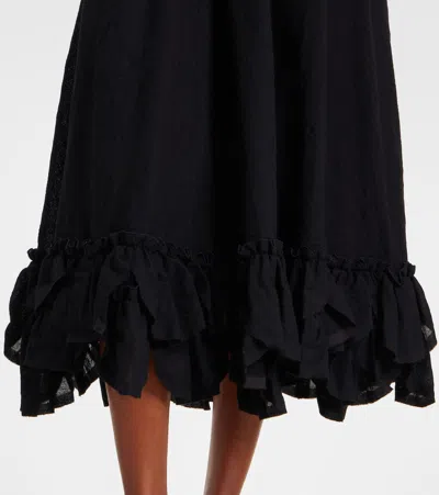 Noir Kei Ninomiya Wool-blend Midi Skirt In Black