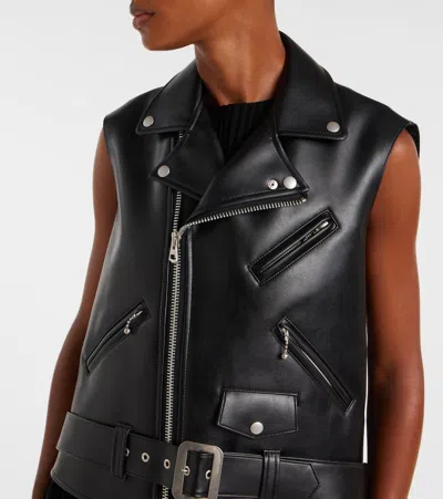 Junya Watanabe Sleeveless Long Jacket Belted Waist In Black