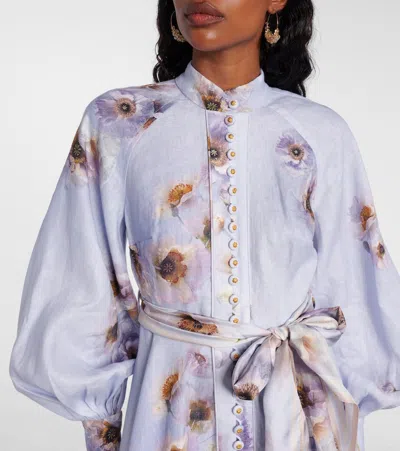 Zimmermann Hypnotic Mini Dress In Blue