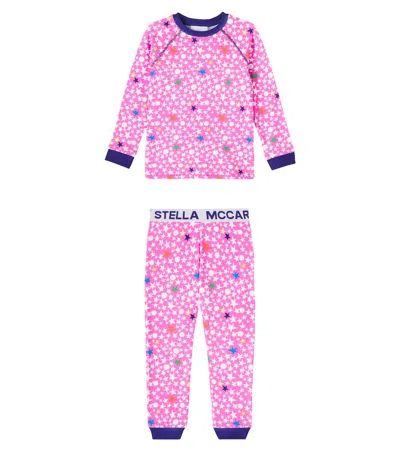 Stella Mccartney Kids Pink Star-print Ski Set In Pink