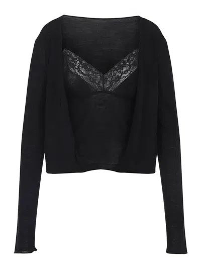 Alberta Ferretti Alberta Ferreti Virgin Wool Sweater In Black